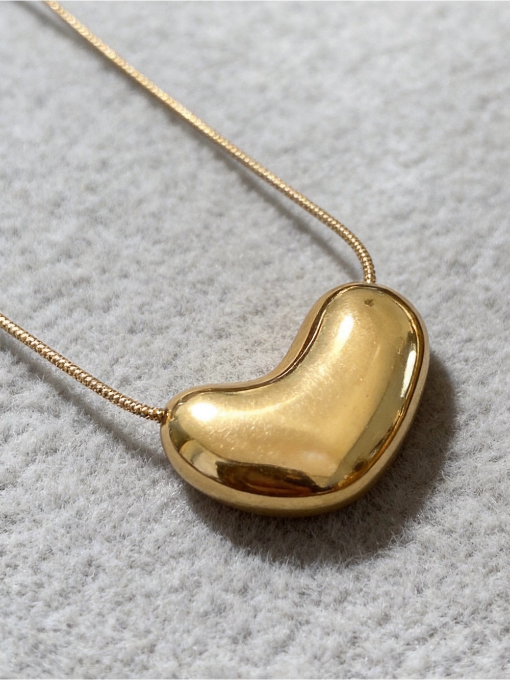 Gold Bean Pendant Necklace